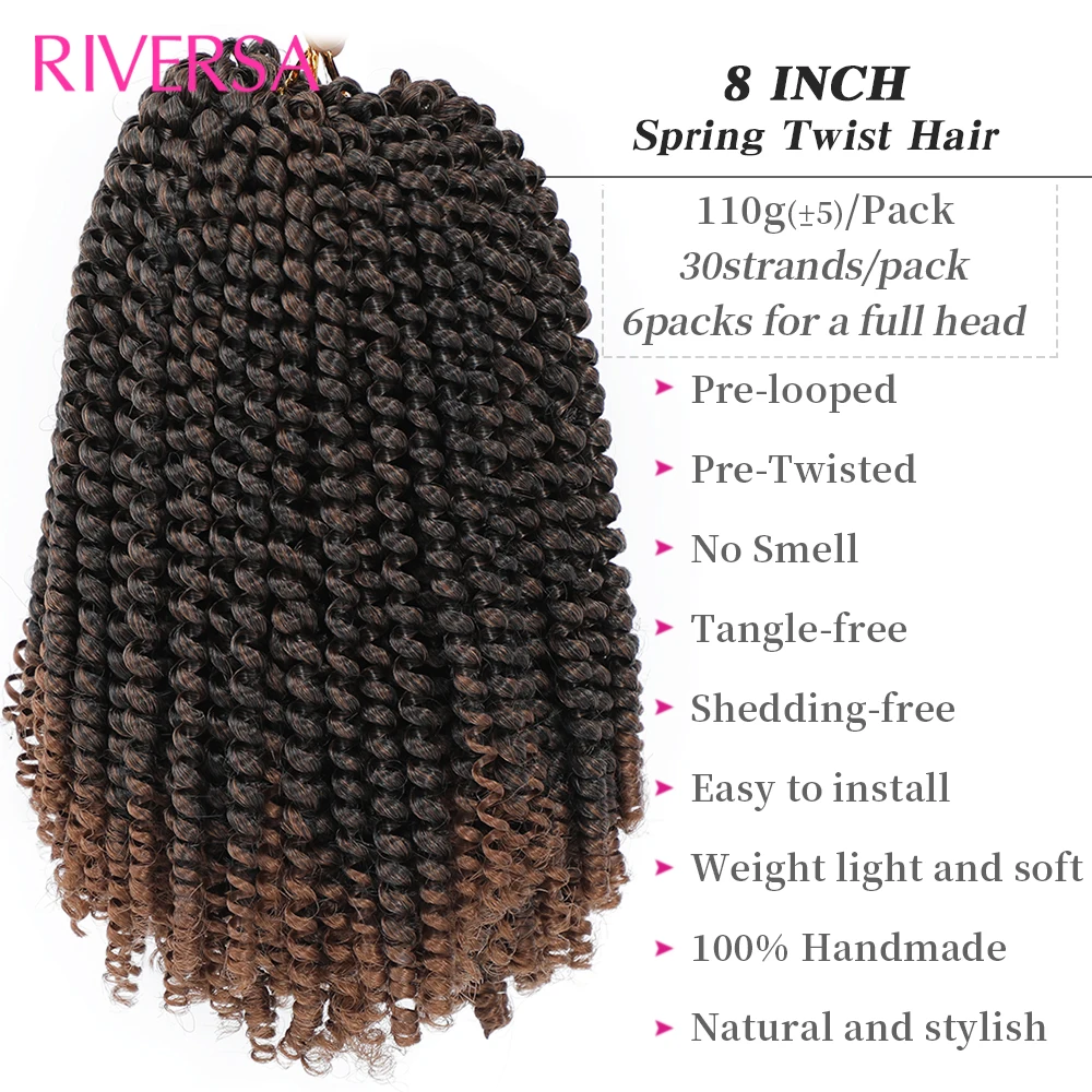 Волосы для наращивания с эффектом омбре Riversa вязаные крючком косички