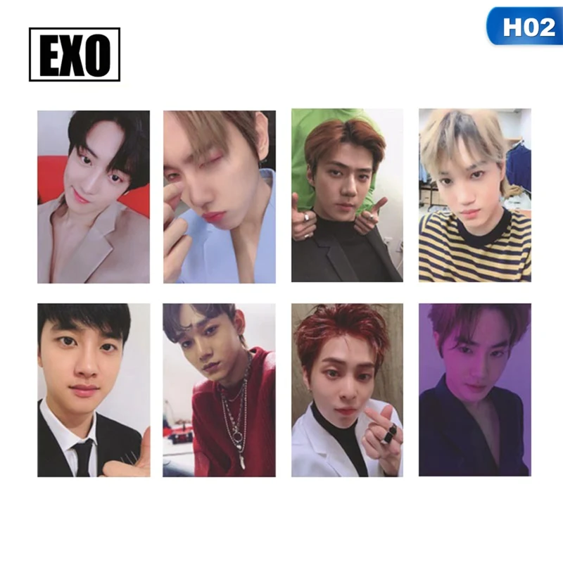 Альбом KPOP EXO 8 шт./компл. самодельная бумажная карточка фотокарточка постер