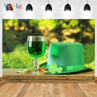 yeele st patricks green juice hat wood plank vinyl background photophone photography photo studio for decor customized size