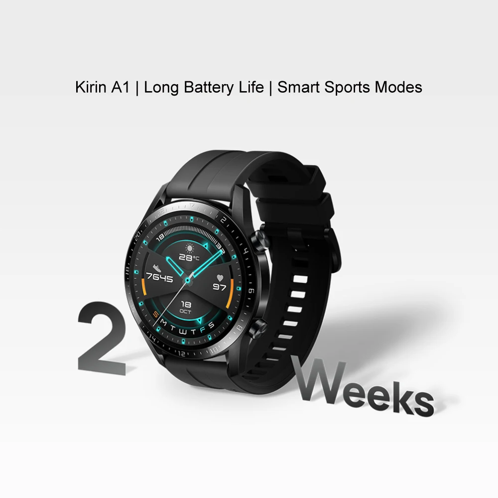 Умные часы Huawei Watch GT 2, Bluetooth 5,1, умные часы, кислород крови, 14 дней, телефонный звонок, частота сердечных сокращений для Android iOS