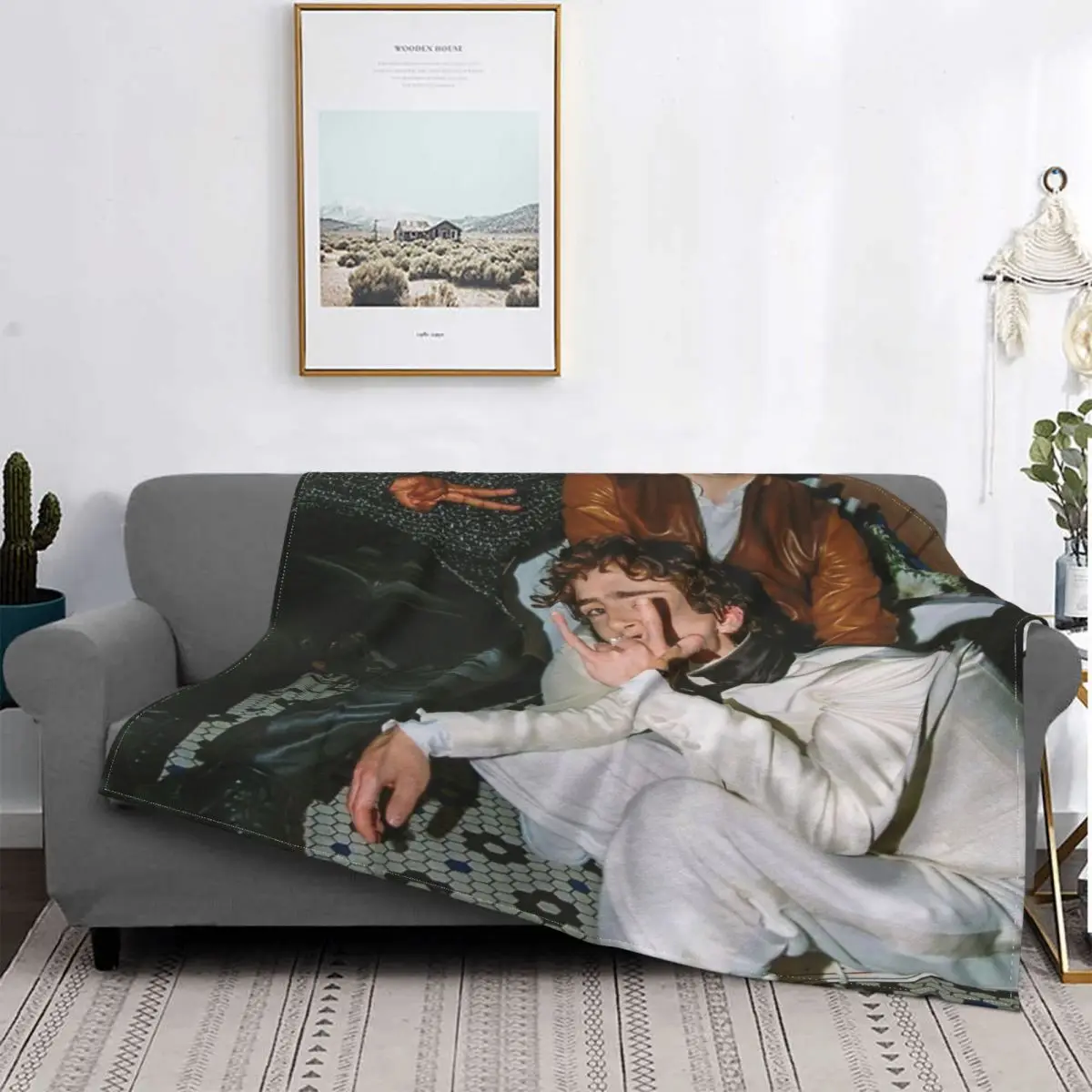 

3 одеяла Jack Harlow, покрывало для кровати, Клетчатое одеяло, пушистое Клетчатое одеяло для пикника, зимние покрывала для кровати