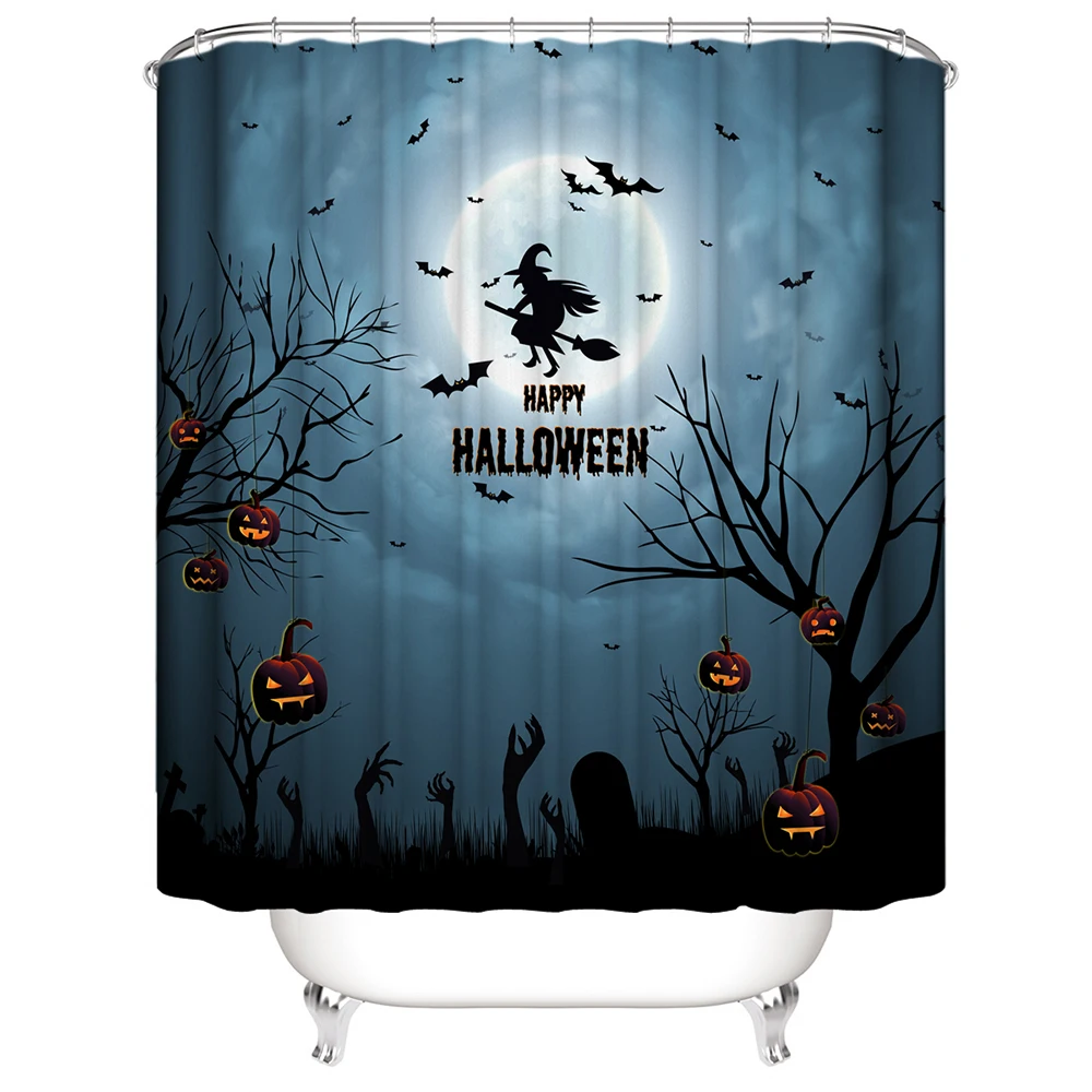 Хэллоуин Водонепроницаемый полиэстер ткань занавеска для ванной комнаты s