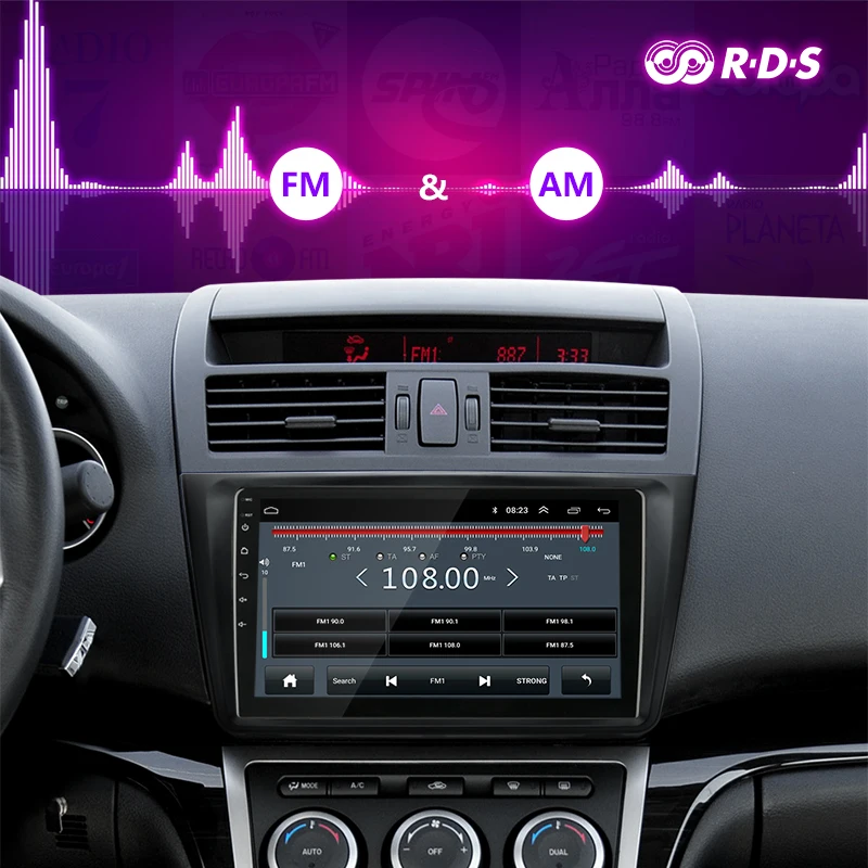 Jansite R9 9" RDS DSP Android Car Radio For Mazda 6 2009-2015 Touch screen player GPS Navigation HIFI autoradio video with frame |