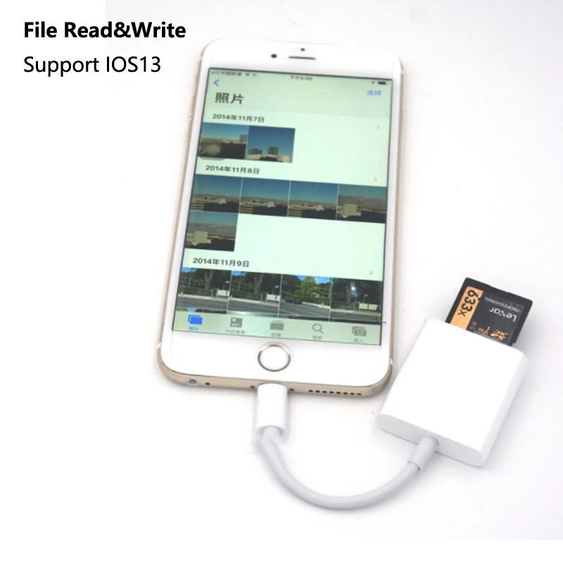 8 контактный адаптер OTG для TF SD Micro Card reader Iphone Ipad IOS 13|Переходники и адаптеры| |