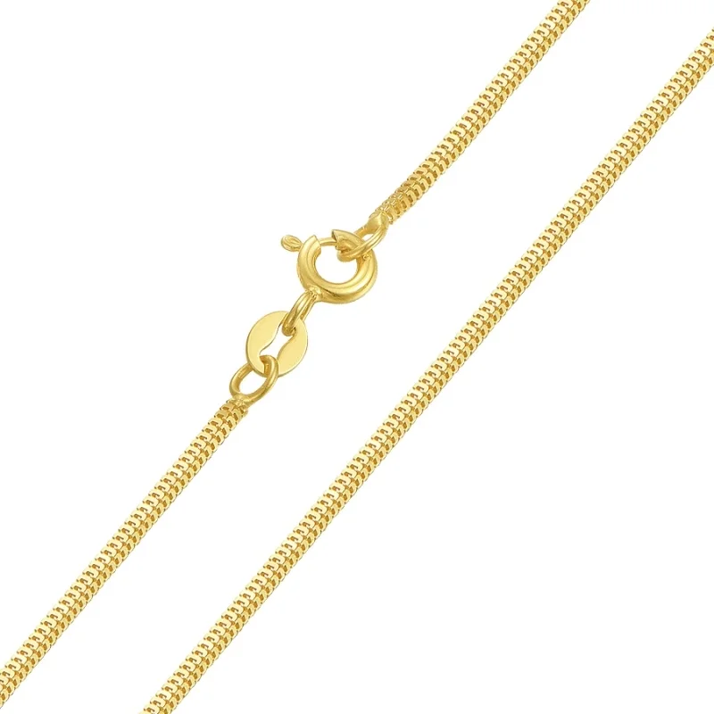 Женская цепочка из белого золота 18 К В миланском стиле 2 5 г дюймов 16 Au750|Ожерелья| |