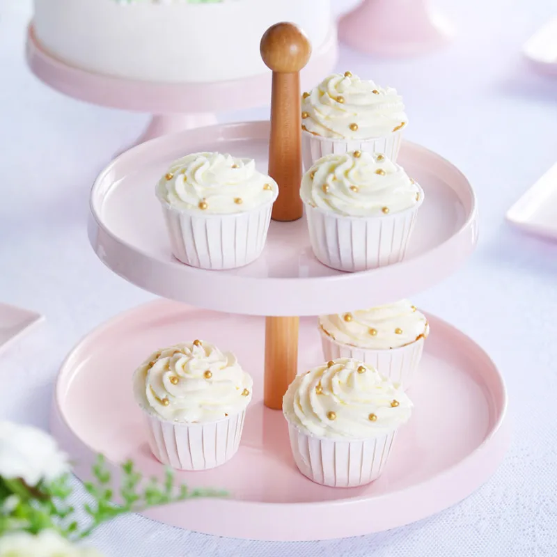 

Modern simple cake shelf multi-layer fruit plate rack European dessert table candy dessert creative double fruit dish LB50415