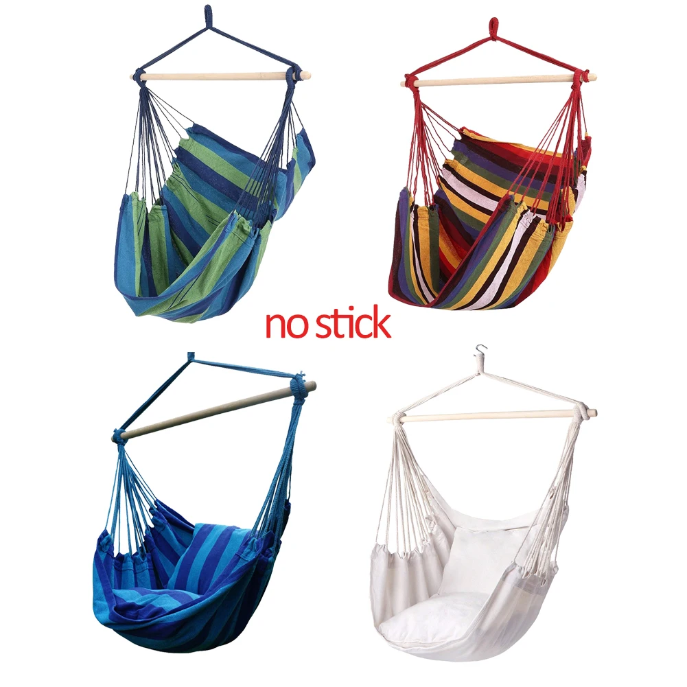 

Nordic Style White Hammock Outdoor Indoor Garden Dormitory Bedroom Hanging Chair For Child Adult Swinging Single Safety Hammock