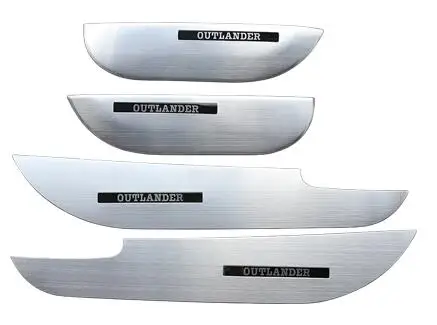 Silver 4pcs Внутренняя дверь автомобиля анти-грязный коврик анти-кик коврик дверь защитная крышка 4 шт для Mitsubishi Outlander 2013- аксессуары - Название цвета: Silver 4pcs