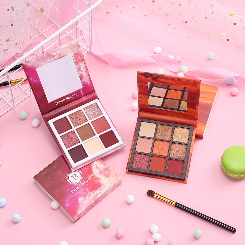 2 стиля Модная палитра теней для век 9 цветов матовые тени блестящих макияж