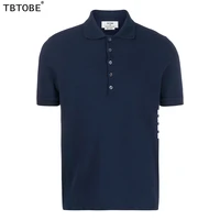 tb tobe 2021 high quality new model mens round polo shirt four line strips tb polos for man clothing summer homme top shirts