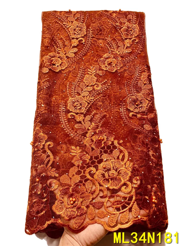 

BEAUTIFICAL lace french tulle lace material with beads embroidery nigerian wedding lace french fabrics ML34N181