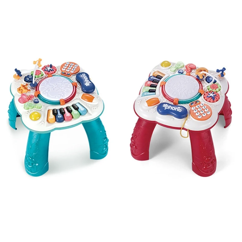 

H55B 12,99x12,99x12,59 ''Детский Музыкальный стол для раннего обучения с красочным светом и классической музыкой