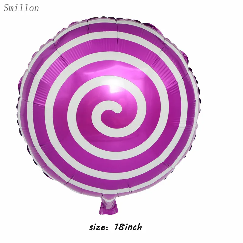 1 шт 18 дюймов фиолетовые спиральные конфеты-алюминиевая пленка воздушные шары