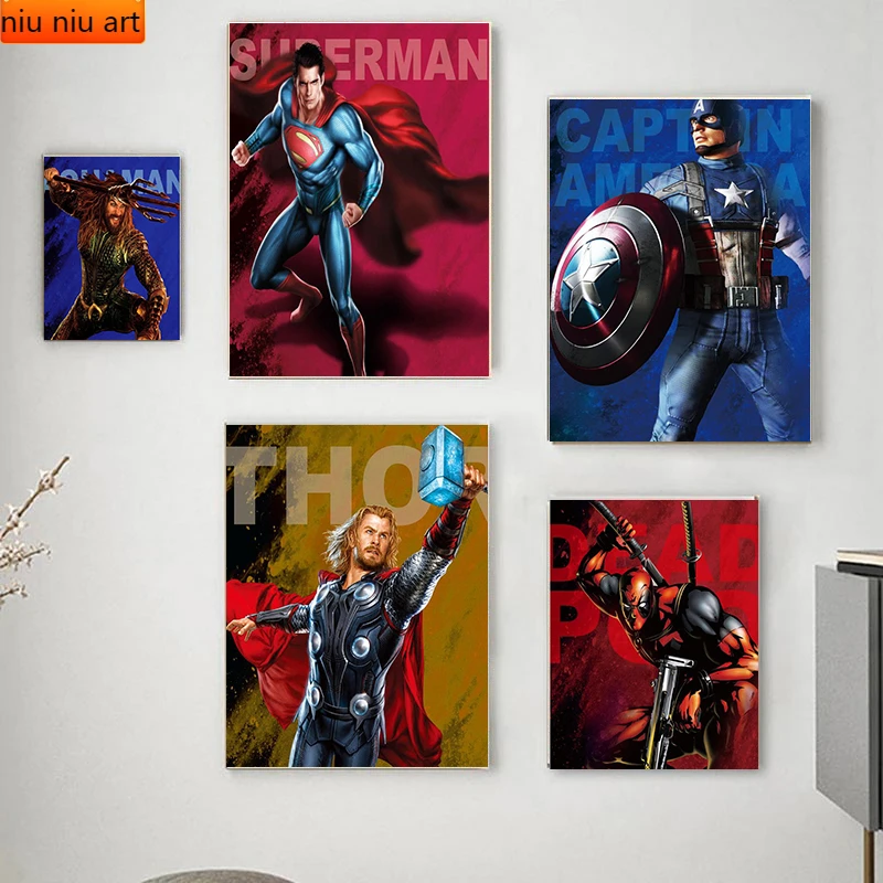 

Disney Marvel Avengers 5D DIY Full Diamond Embroidery Diamond Inlaid Diamond Mosaic Cross Stitch Kits Room Decoration