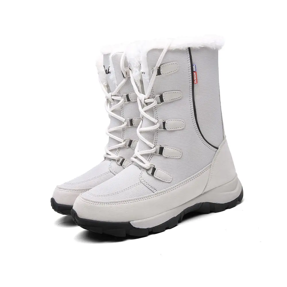 Women Boots Winter Warm Snow Boots Women mid-calf Boots For Female Winter Shoes Botas Mujer Plush Shoes Woman big size35 42