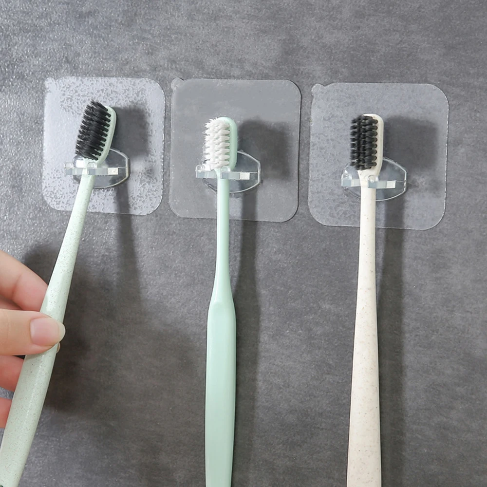 

4pcs Toothbrush Holder Transparent Travel Stand Toilet Shaver Organizer Kids Tooth Brush Storage Rack Bathroom Accessories