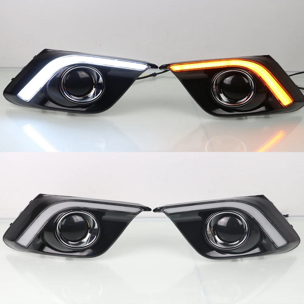1 пара автомобильных мигающих дневных ходовых огней для Mazda 3 Mazda3 Axela 2013 2014 2015 2016