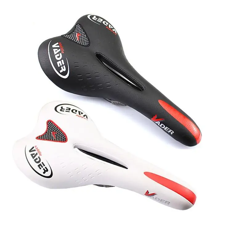 Купи Vader Breathable Cycling Saddle White Black MTB Mountain Road Bike Seat Women Men Waterproof Pu Leather Comfort Bicycle Saddle за 762 рублей в магазине AliExpress