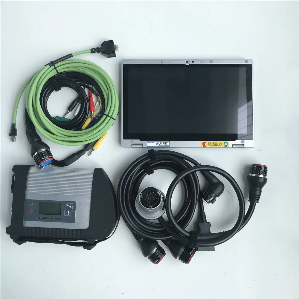 2022.06 Software for MB Star C4 SD Compact 4 in 480GB SSD and Used CF-AX2 I5 8G Touch Screen for Auto MB Diagnostic Tools + HHT
