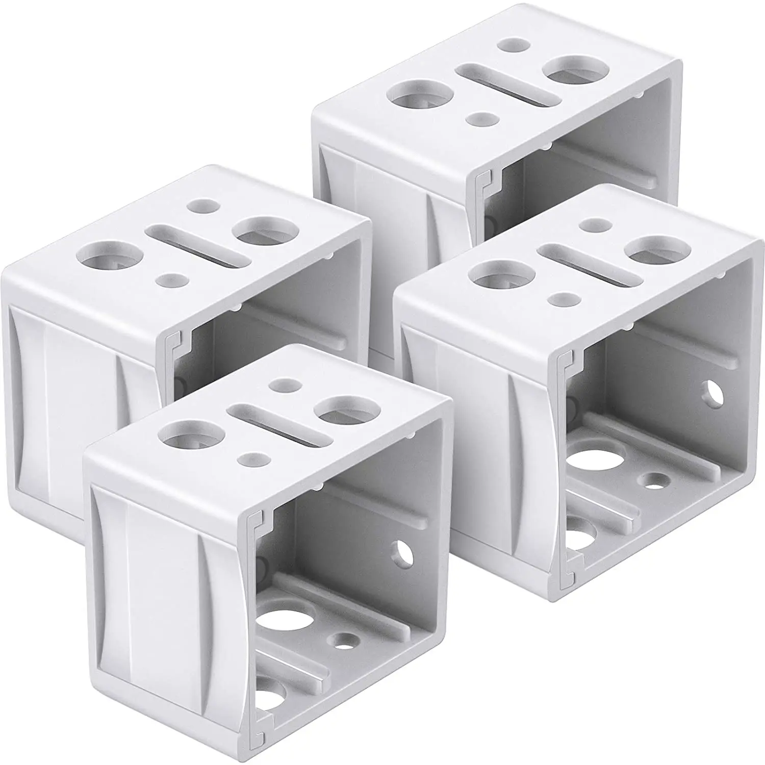 

Jetec 1 Inch Blind Brackets White Profile Box Mounting Bracket Window Blinds Headrail Bracket (4)