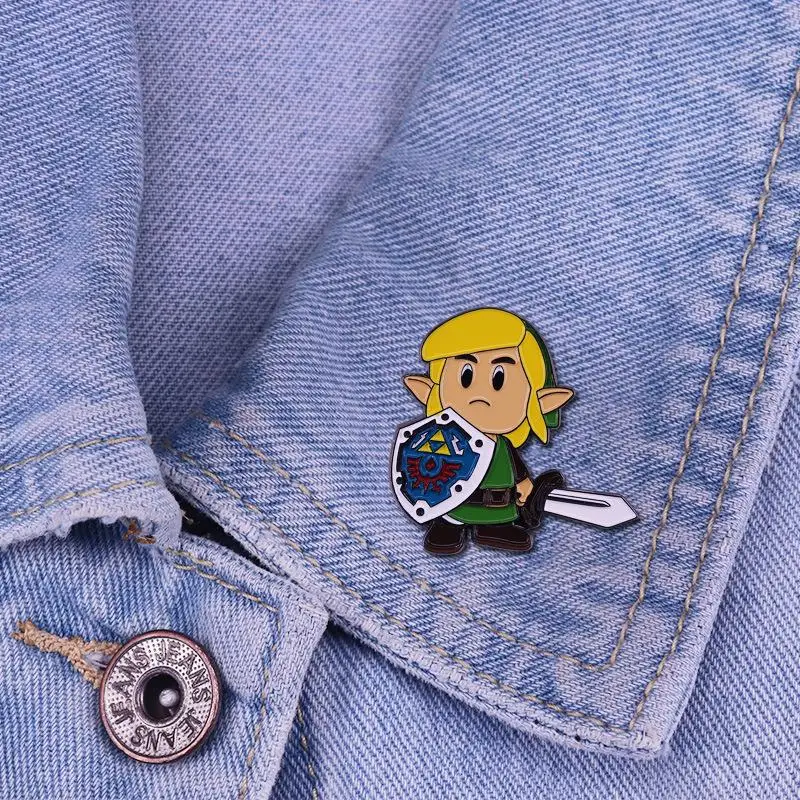 

Game THE LEGEND OF ZELDAS 2 Brooch The Adventure of Link Enamel Pin for Fans Gift