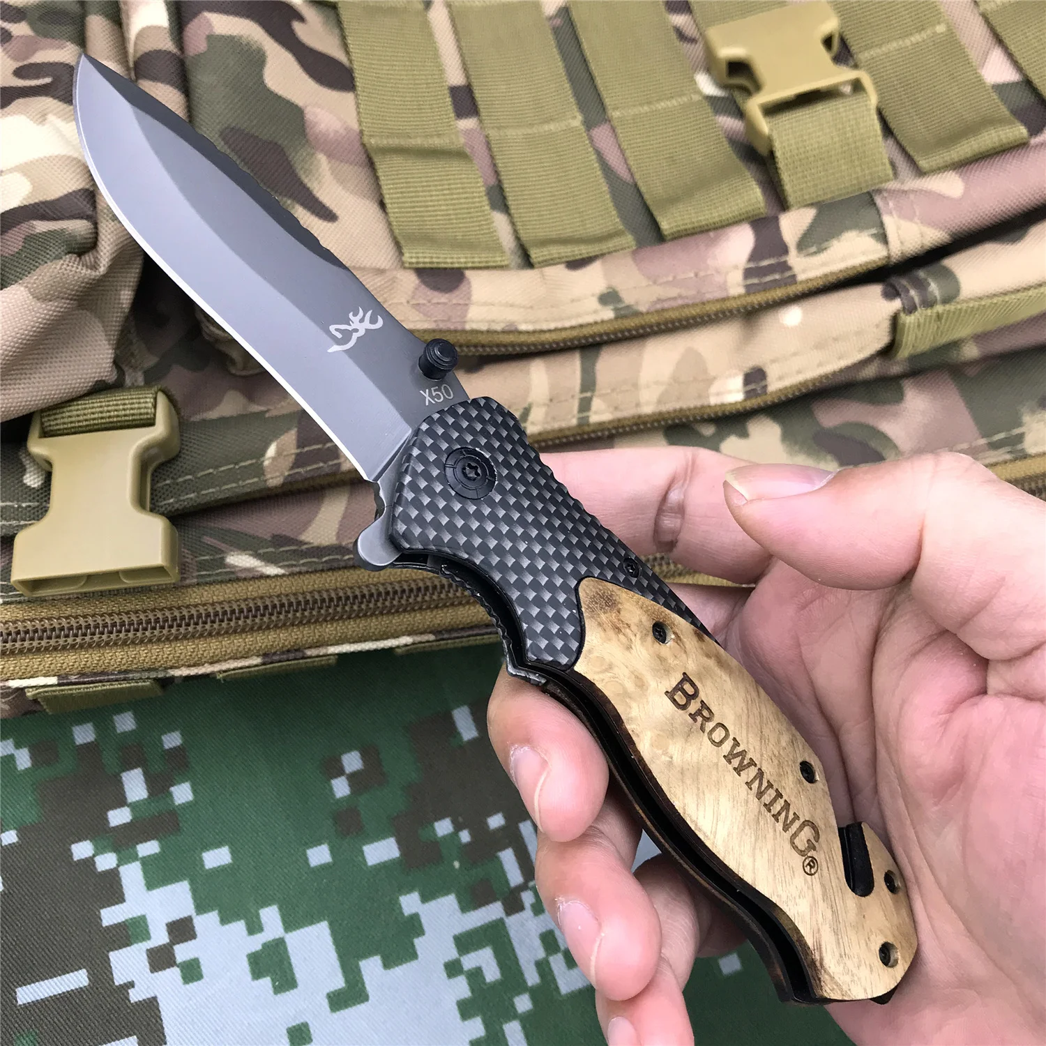 Карманный складной нож Browning X50 военный тактический охотничий Клинок с лезвием из