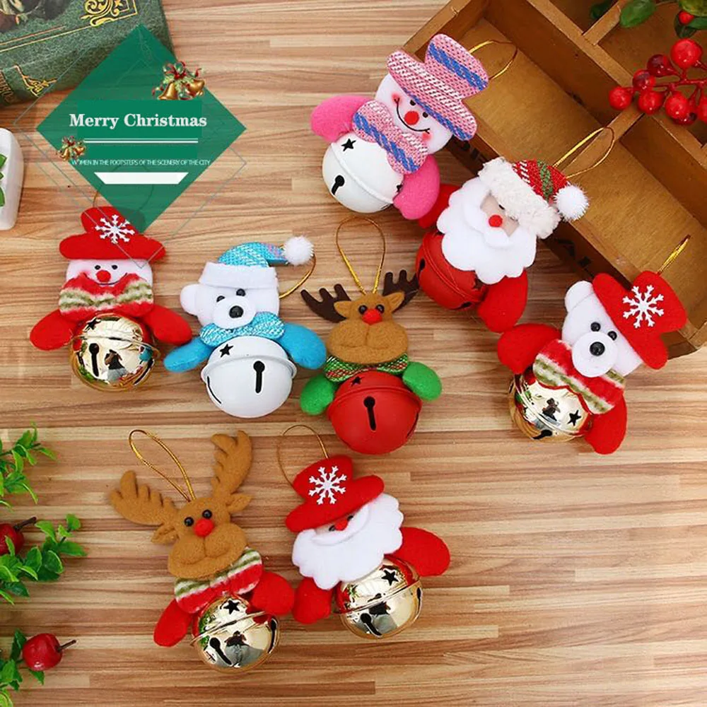 Рождественская кукла подвеска в виде колокольчика Рождественское украшение для