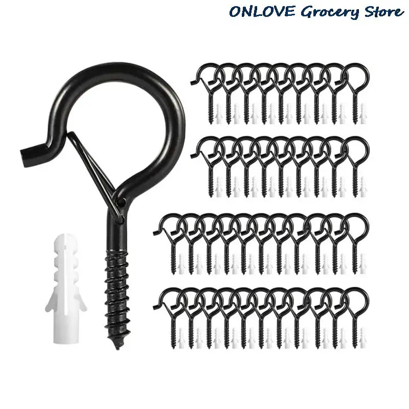 

100pcs Hanger Lights Hanger Hooks Screw Hooks Wall Cabinet Ceiling Hooks