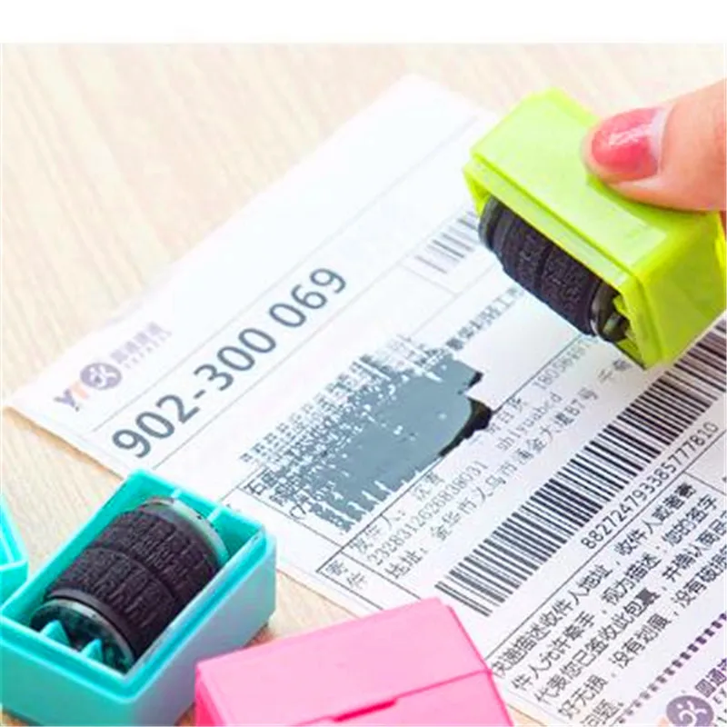 Roller Type Garbled Secret ID Theft Protection Stamp Express Single Privacy Smear Cover Word Stick Chapter Sealing Prtection | Канцтовары