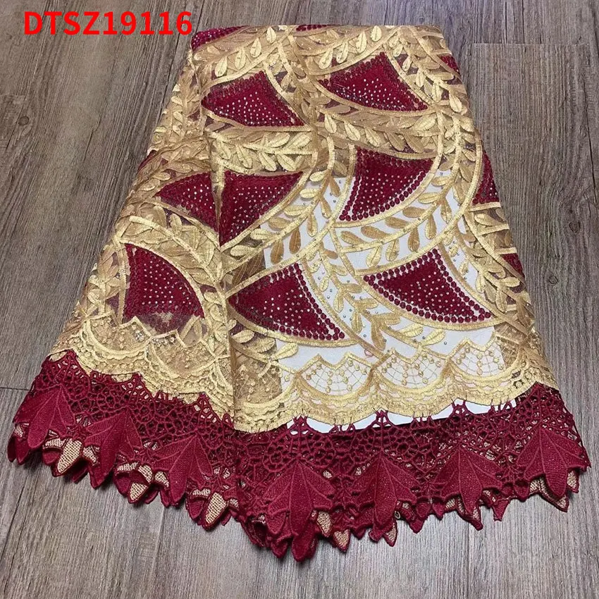 Solid Nigerian Net cloth Dress Fabric African Low Price ​Swiss Lace Textiles For Sewing Clothes DTSZ19112 | Дом и сад