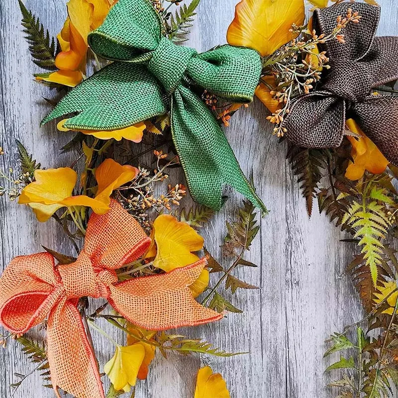 3 м/рулон 6 см ручной работы льняная лента в декорированном мешковиной горшке