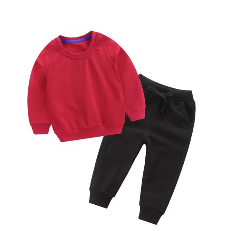 Детский хлопковый костюм из двух предметов кофта с длинным рукавом и длинные