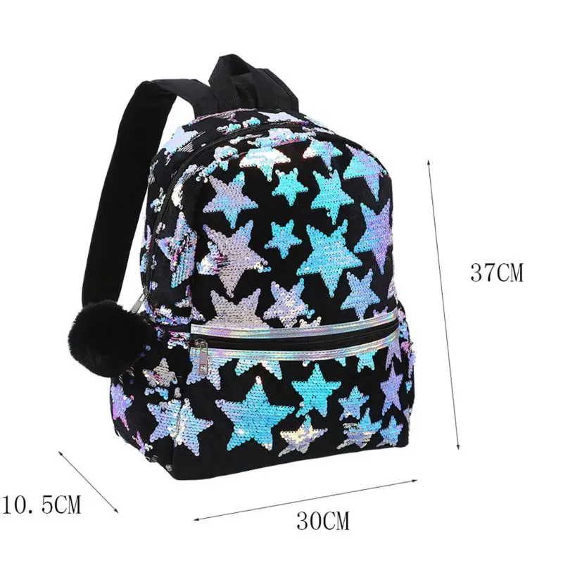 

Women Fashion Sequin Backpack Daypack Travel Bookbag Teenagers Girls Schoolbag J60D
