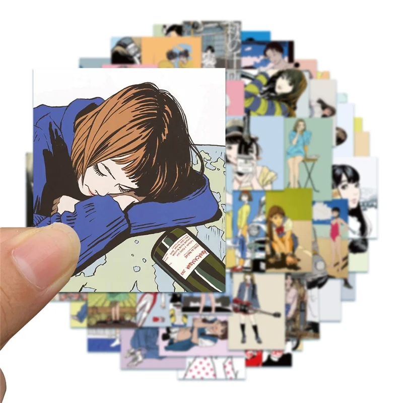 

10/30/50PCS Japanese Cartoon Manga Girl Small Fresh Graffiti Sticker Notebook Waterproof Guitar Decoration Toy Wholesale
