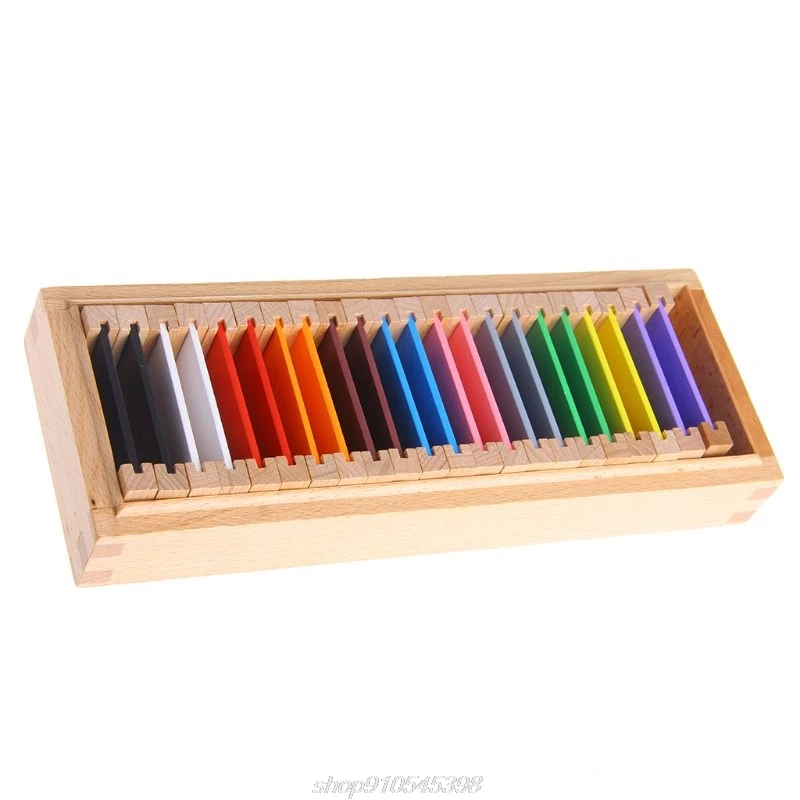 

Montessori Sensorial Material Learning Color Tablet Box Wood Preschool Toy M03 21 Dropshipping