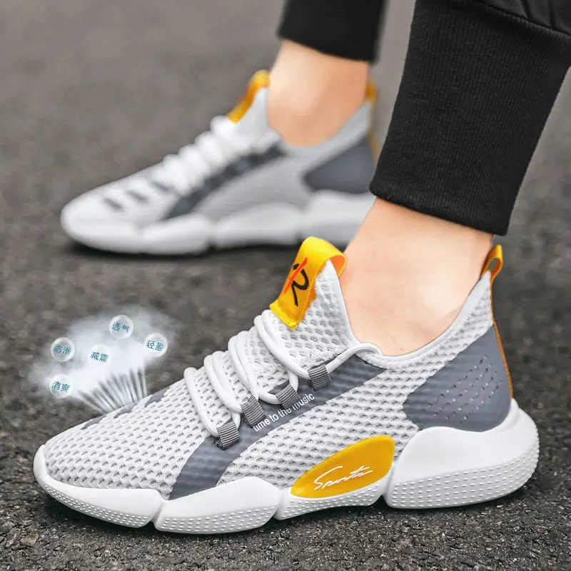 

Men's shoes summer autumn breathable casual sports shoes wild running net shoes lightweight deodorant travel shoes mens shoes
