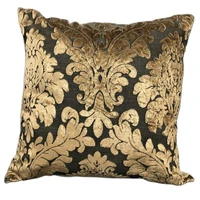 oem decorative classical cutting velvet cushion cover sofa jacquard throw pillow case from factory