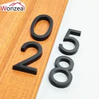 Самоклеящиеся современные глянцевые 3d-наклейки с плоскими цифрами, наклейки для дома, комнаты, двери, знаки для дома, квартиры, кабинета, стола, почтового ящика, для улицы