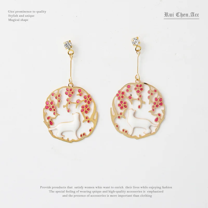 

S925 Silver needle, no earhole, resin earrings, drop earrings