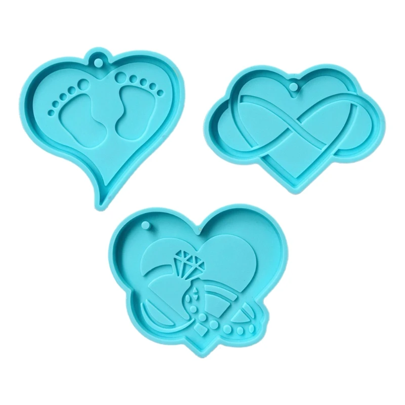 

Shiny Glossy love Silicone Mold Love Series Style Epoxy Resin Mold DIY Keychain Pendant Jewelry for Valentine Gift Craft