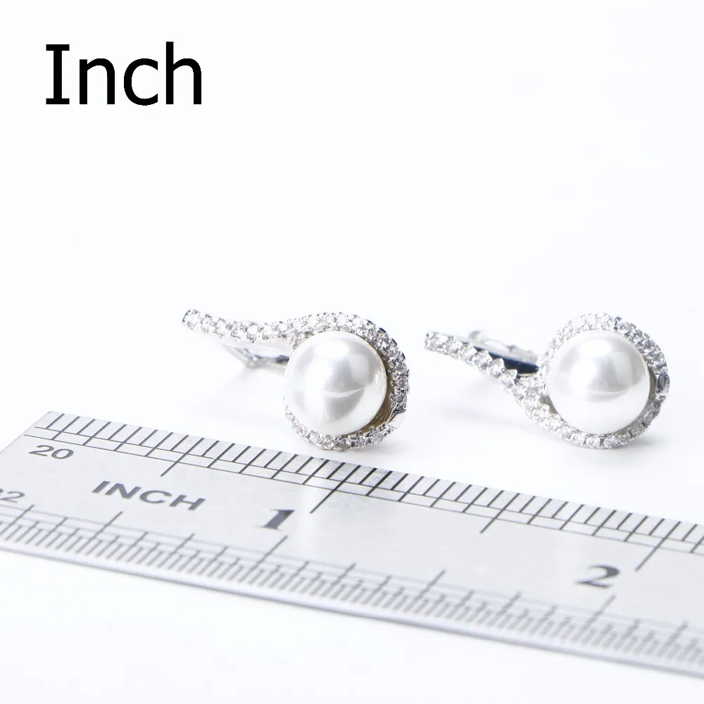 Женские Свадебные Ювелирные наборы с жемчугом из стерлингового серебра 925 пробы