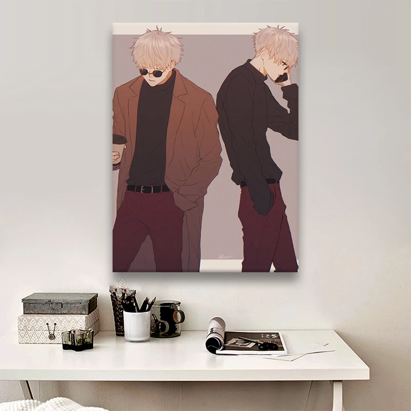 

HD Prints Jujutsu Kaisen Canvas Painting Home Decor Wall Art Gojo Satoru Poster Modular Bedroom Anime Character Pictures Framed