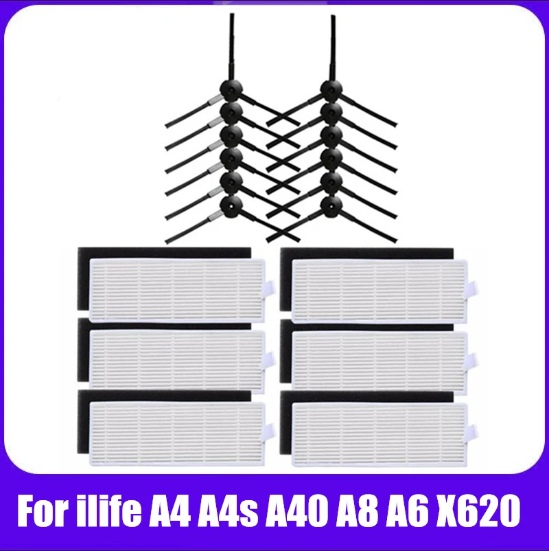 Боковая щетка Hepa фильтр губка аксессуары для ILIFE A4s A40 A4 chuwi A8 A6 X620 Запчасти робота