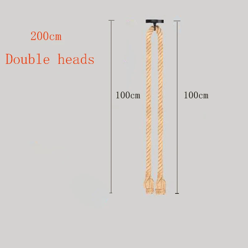 Винтажный Ретро подвесной светильник s из пеньковой веревки промышленный