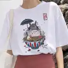 Футболка женская в стиле ольчжан, милая мультяшная футболка с рисунком Тоторо-студии, в Корейском стиле, топ для манги