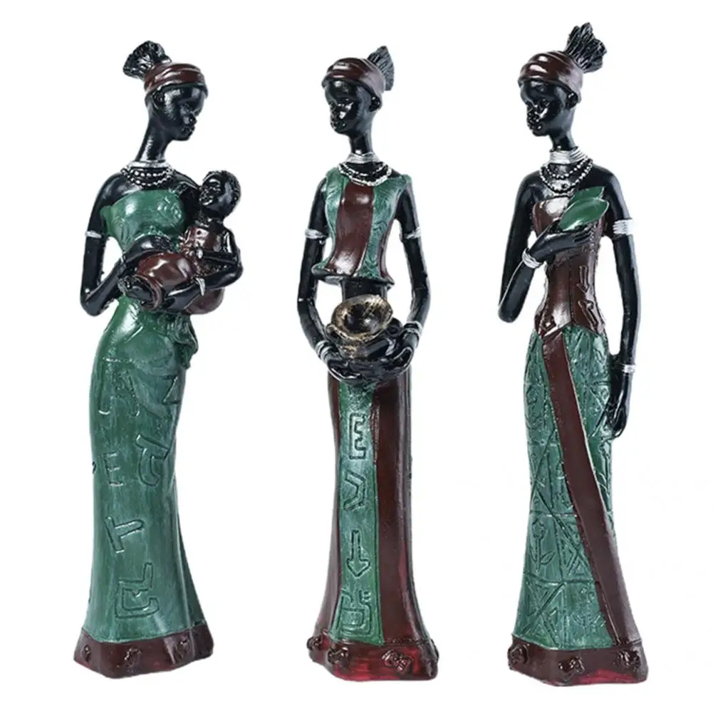 

Lightweight 3Pcs Water-resistant Simulation Craft Exotic Doll Set Eye-catching Exotic Doll Set Attractive for Porch