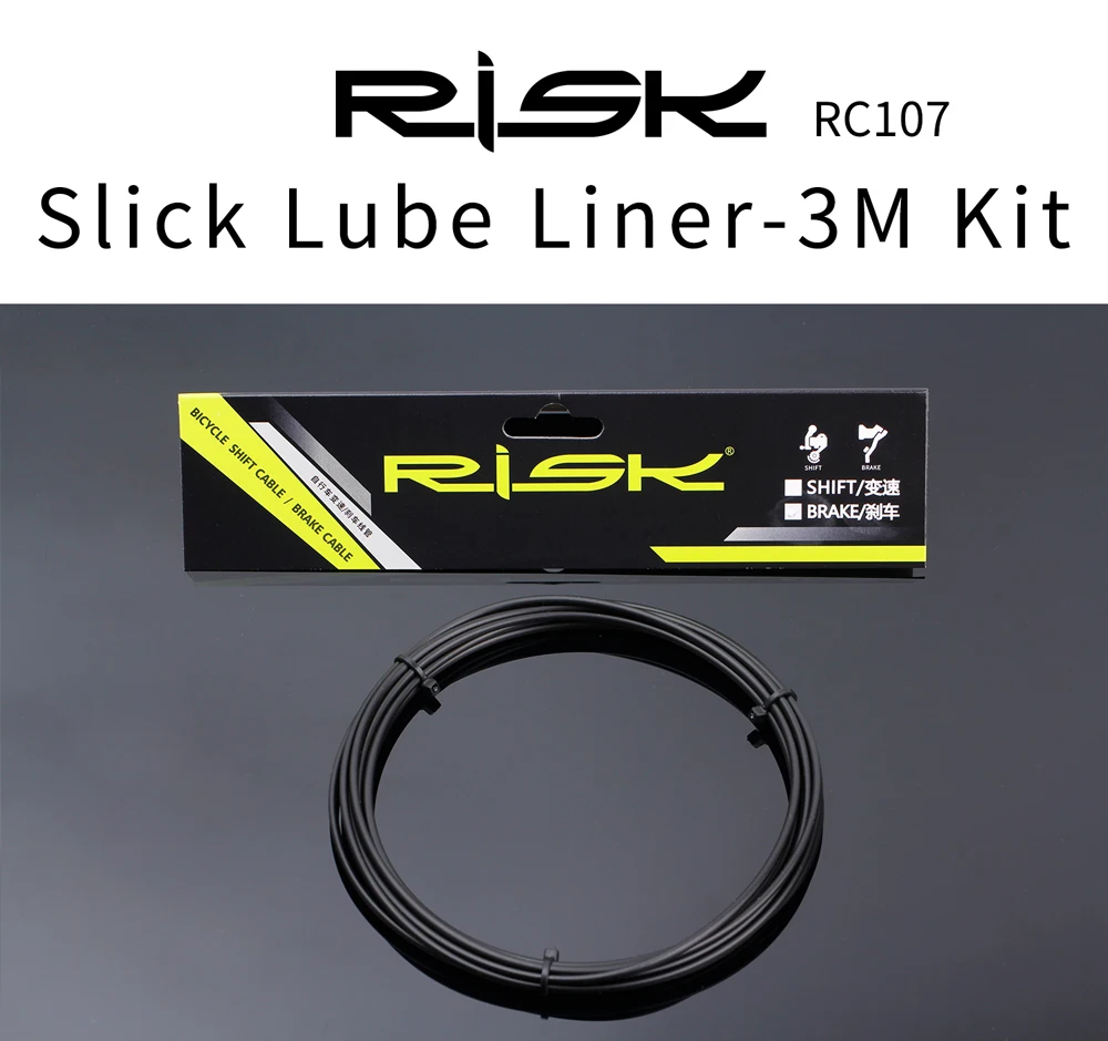 RISK Bike Bicycle 3M Slick Lube Liner Catheter Oil Injection Housing Cable For Road MTB Derailleur Shift Brake Inner Cable Line