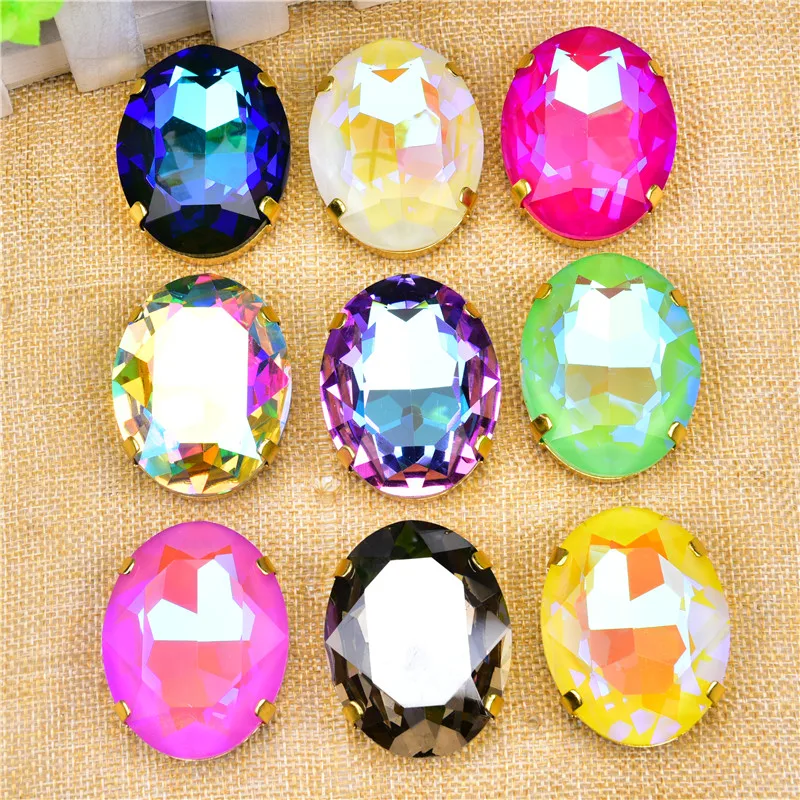 Супер большие высококачественные Стразы 38*50 мм овальные стеклянные бриллианты