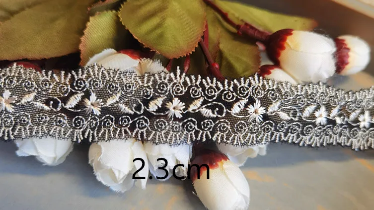 Оптовая продажа черно-белое эластичное тянущееся кружево отделка сделай сам