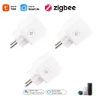 Умная розетка ZigBee Tuya, розетка с таймером, с голосовым управлением и управлением через приложение, с поддержкой Alexa и Google Home, 15 А